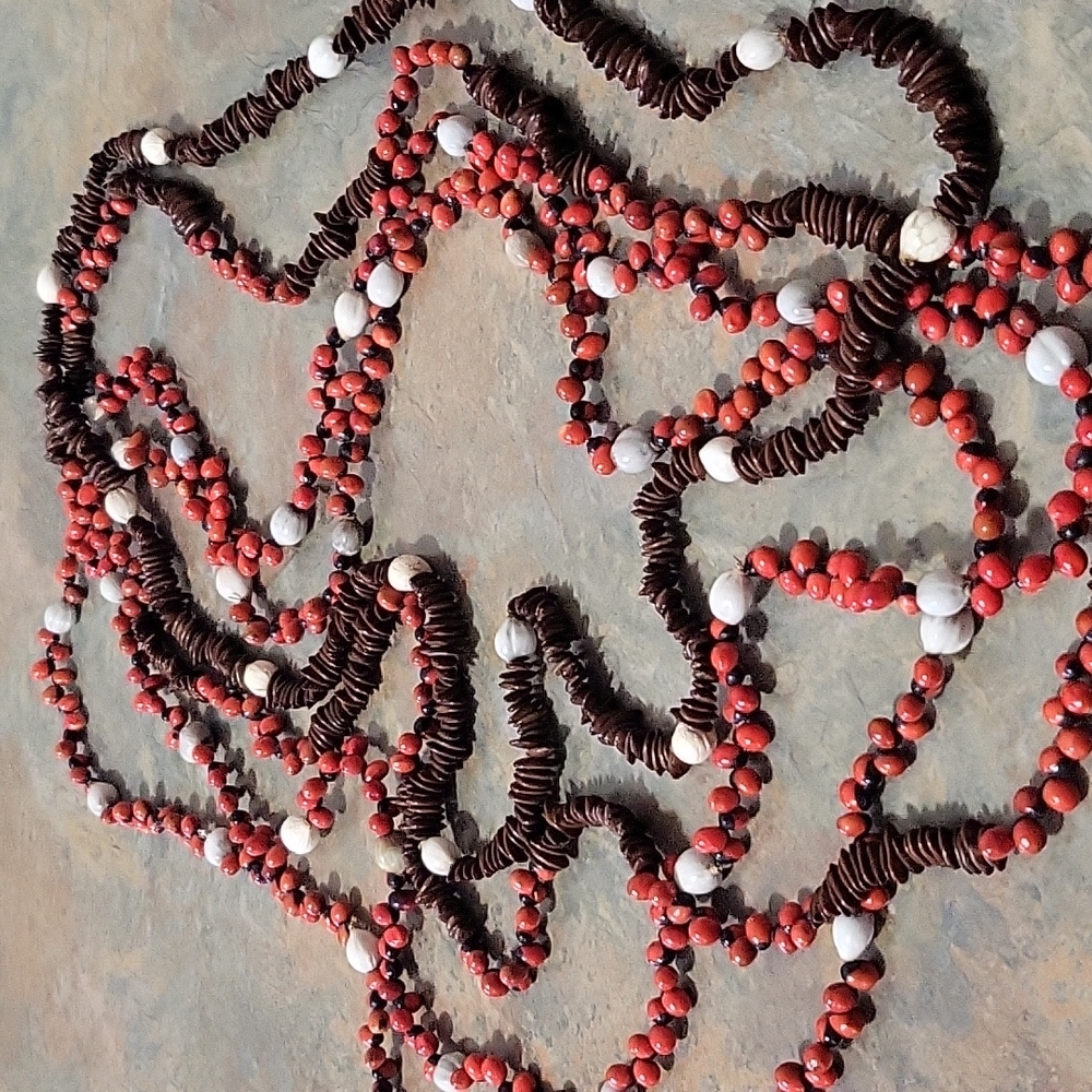 Set of 4 very Unique tropical necklaces